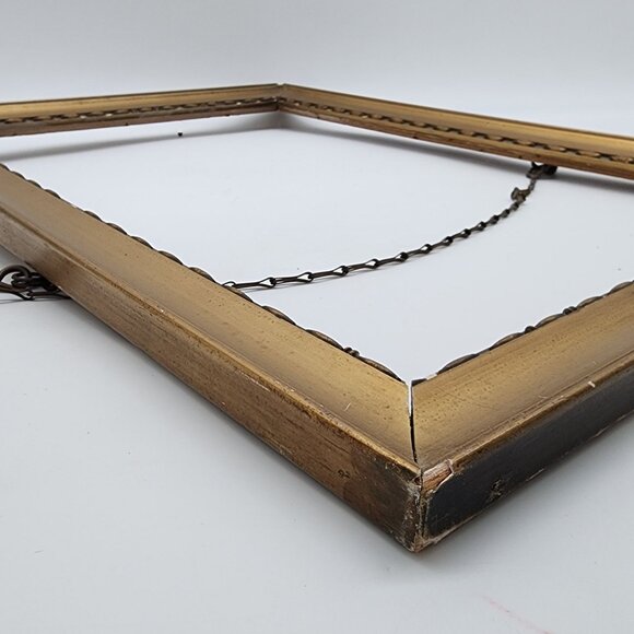 Art Deco Wood Picture Photo Frame Gesso AS IS 13.5"x18.75" VTG - Picture 15 of 15